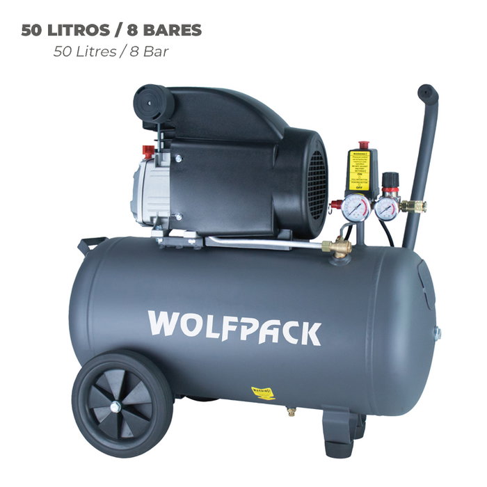 WOLFPACK LINEA PROFESIONAL Compresseur 50 Litres 2,0 HP Sans Huile