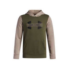 Sweat-shirt à capuche fille Under Armour Rival Flc Cblck Grphc Hd Olive