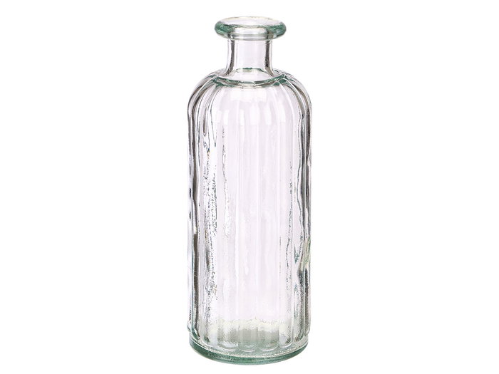 GIFTDECOR Bouteille droite rayée transparente 28cm
