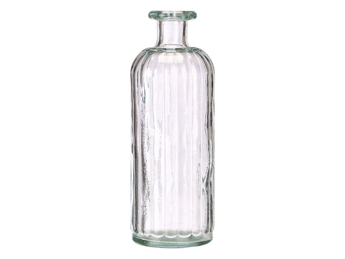 GIFTDECOR Bouteille droite rayée transparente 28cm