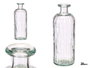 GIFTDECOR Bouteille droite rayée transparente 28cm