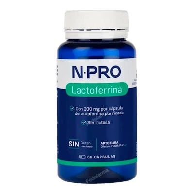 NPRO Lactoferrine 200 mg 60 Gélules Complément Alimentaire Immunité NPRO Lactoferrine 200 mg 60 Gélules Complément Alimentaire Immunité
