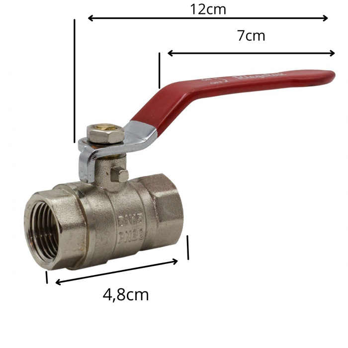 Riegolux Vanne à bille en laiton 3/4''