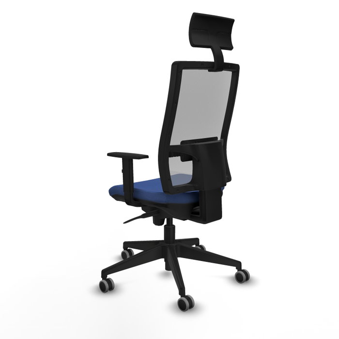 Piqueras y Crespo Chaise de Bureau Horna Bleu Marine et Gris