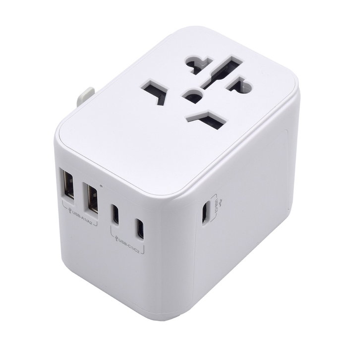 Ewent EW1470 Adaptateur de Voyage Universel EU/USA/UK/AUS 2 Ports USB et 3 Type C Ewent EW1470 Adaptateur de Voyage Universel EU/USA/UK/AUS 2 Ports USB et 3 Type C