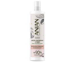 Anian Shampooing Nutrición y Suavidad à l'Argan, Macadamia et Blé pour Cheveux Secs et Abîmés, 400 ml