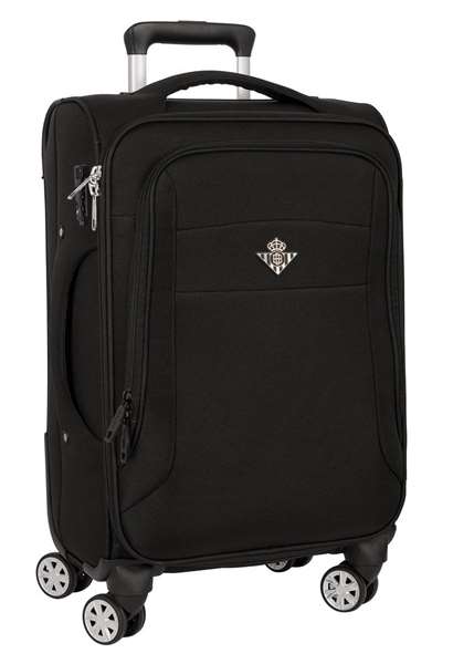 Safta Trolley cabine souple 20" Real Betis Balompie Premium - Valise à main 35 x 51 x 20 cm en nylon 900D, Noir