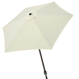 Color Baby Parasol Terraza 270 cm avec cheminée et mât en aluminium crème