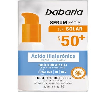 Babaria Sérum Visage à l'Acide Hyaluronique SOLAR SPF50+ 30 ml Babaria Sérum Visage à l'Acide Hyaluronique SOLAR SPF50+ 30 ml