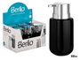 Berilo Dosateur à savon céramique large noir 7x14x8 cm (Set de 12)