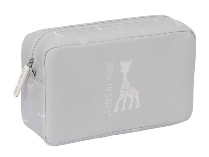 Safta Sophie la girafe Nécessaire de toilette réutilisable et imperméable 28x16x9 cm pour enfant - A partir de 3 ans