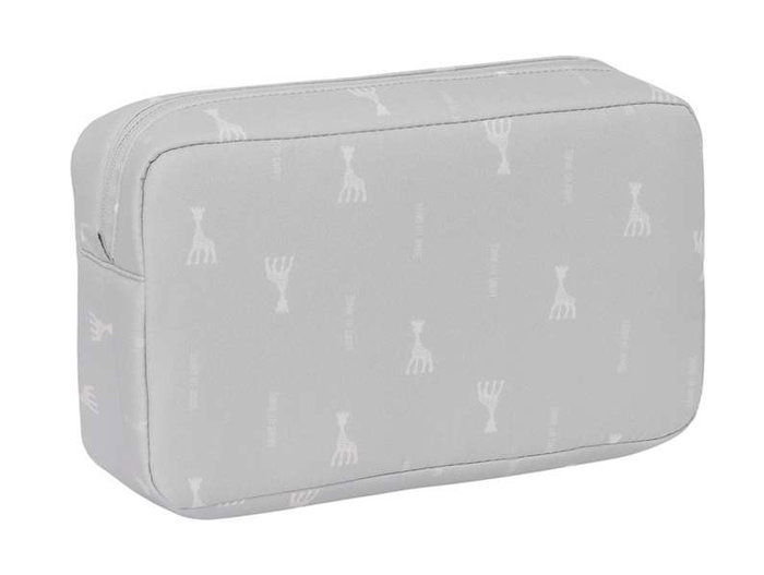 Safta Sophie la girafe Nécessaire de toilette réutilisable et imperméable 28x16x9 cm pour enfant - A partir de 3 ans