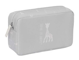 Safta Sophie la girafe Nécessaire de toilette réutilisable et imperméable 28x16x9 cm pour enfant - A partir de 3 ans