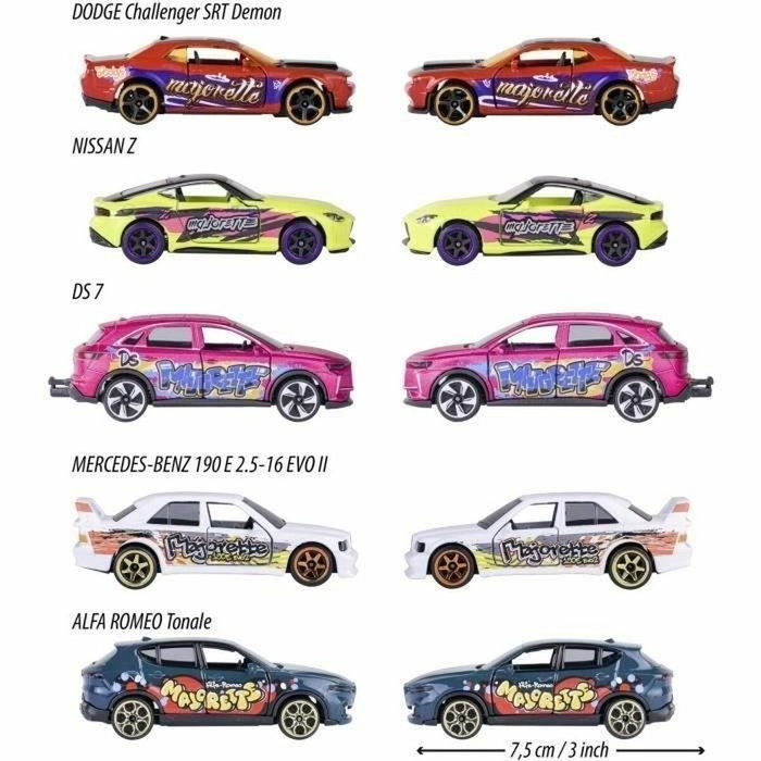 Majorette Coffret Cadeau Série Limitée 11 - 5 voitures métal exclusives 'Graffitis' 1/64