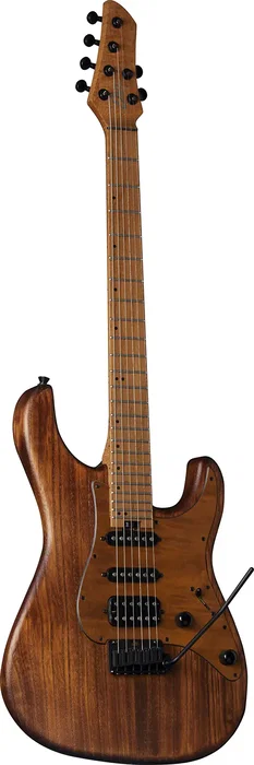 EKO Guitare Électrique Aire 701 Wildwood Naturel Corps Paulownia Micros Humbucker Simple EKO Steel HRC57 Tremolo