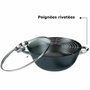 GSW Wok multifonction 5 pièces en fonte d'acier, 32 cm