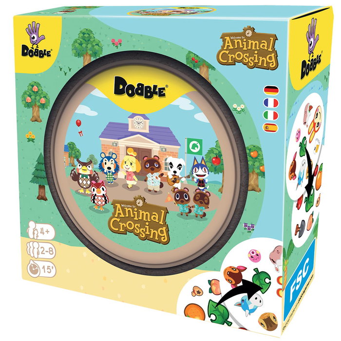 Dobble Animal Crossing - Jeu de cartes d'observation et de rapidité - Version espagnole - Asmodee