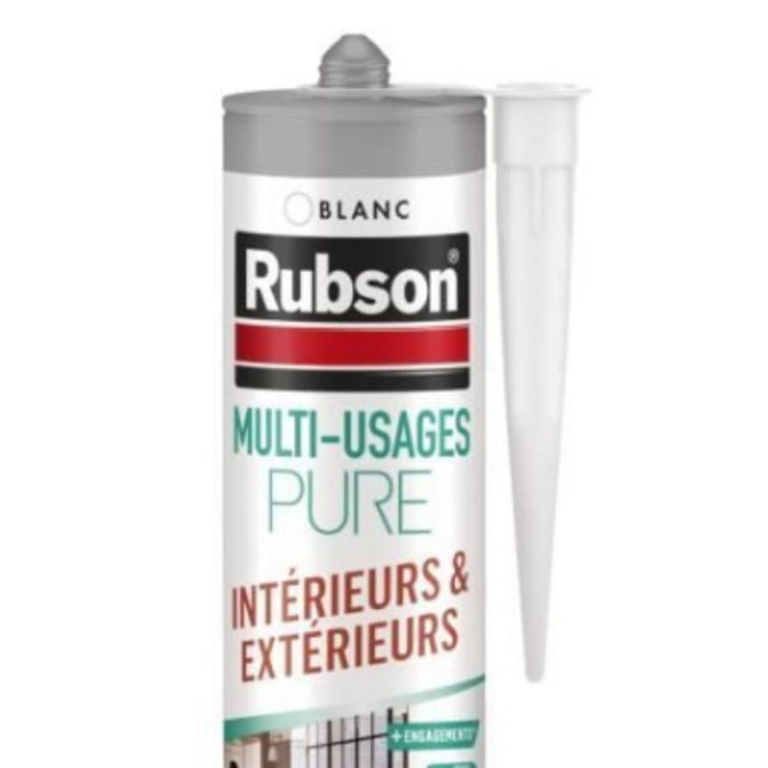 Rubson Pure Mastic Silicone Multi-usages Blanc 280ml Rubson Pure Mastic Silicone Multi-usages Blanc 280ml