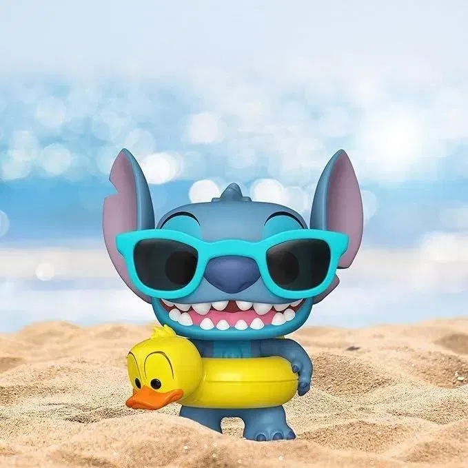 Funko Figurine Pop! Disney Stitch with Tube 1565 - Lilo et Stitch, vacances, lunettes, bouée