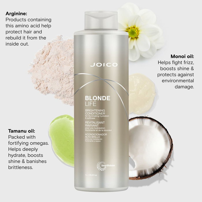 Joico Blonde Life Brightening Conditioner 1000 mL - Après-shampooing éclaircissant et nourrissant pour cheveux blonds