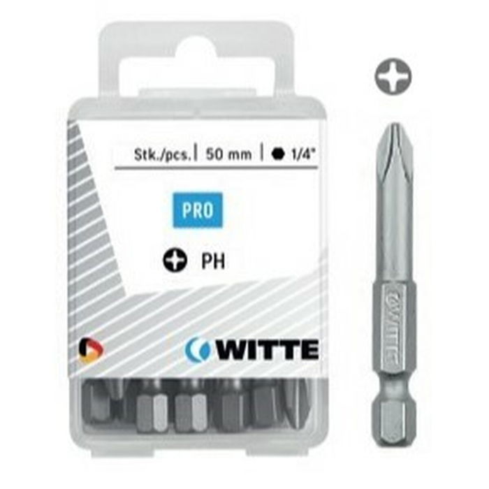 Ensemble de pointes WITTE Phillips PH2 10 Unités 10 Pièces