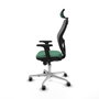 Piqueras y Crespo Chaise de Bureau avec Appui-tête 2D086G2 Vert émeraude