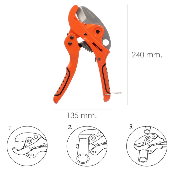 WOLFPACK LINEA PROFESIONAL Cisaille coupe-tube Ø 42 mm