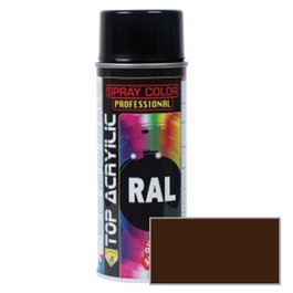 TOP ACRYLIC Spray acrylique marron sepia RAL 8014, 400 ml