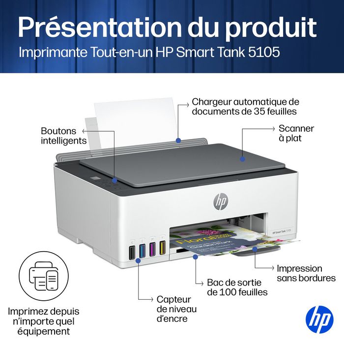 HP Smart Tank 5105 Multifonction Couleur A4