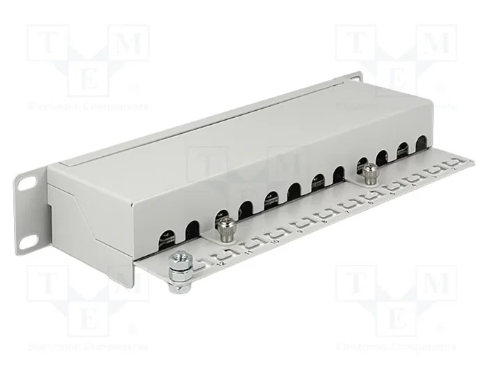 DELOCK Panneau de brassage Cat 6, 12 ports RJ45, 1U, 10 pouces
