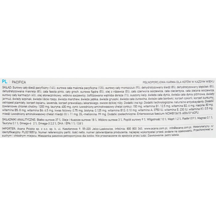 Aliments pour chat Acana Pacifica Poisson 1,8 kg