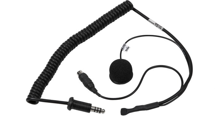 Stilo STIAE0335 - Bouchon mâle NEXUS 4C, prise RCA et micro Stilo pour casque, spirale longue, accessoire intercom et communication moto Stilo STIAE0335 - Bouchon mâle NEXUS 4C, prise RCA et micro Stilo pour casque, spirale longue, accessoire intercom et communication moto