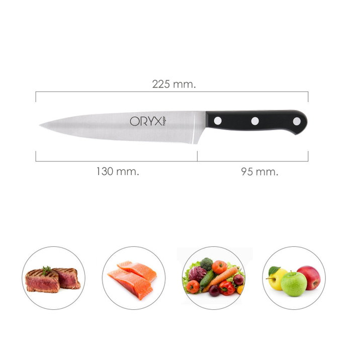 ORYX Couteau de cuisine Grenoble 13 cm Noir