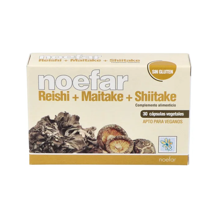 NOEFAR Reishi, Maitake et Shiitake 30 capsules NOEFAR Reishi, Maitake et Shiitake 30 capsules