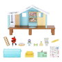 Famosa - Maison sur la plage de Bluey avec figurine et 5 accessoires - Jouet en espagnol
