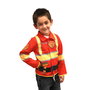 Deqube Déguisement de Pompier Unisexe pour Enfant 3-7 Ans - Costume de Jeu de Rôle