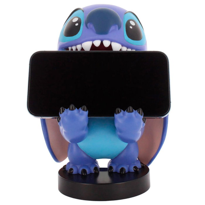 EXQUISITE GAMING - Support chargeur Smiley Stitch Disney 20cm pour manettes PS5, Xbox Series, iPhone et smartphones - Cable Guy