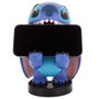 EXQUISITE GAMING - Support chargeur Smiley Stitch Disney 20cm pour manettes PS5, Xbox Series, iPhone et smartphones - Cable Guy