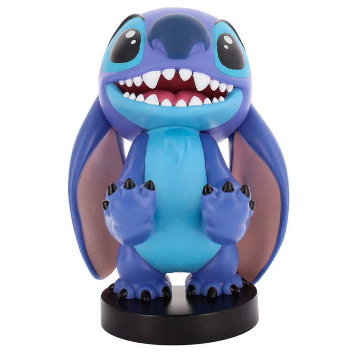 EXQUISITE GAMING - Support chargeur Smiley Stitch Disney 20cm pour manettes PS5, Xbox Series, iPhone et smartphones - Cable Guy