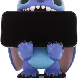 Exquisite Gaming Cable Guys - Figurine support universel Disney Stitch Smiley - Compatible manettes PS5, Xbox, Nintendo Switch et smartphones (câble USB inclus) - 20 cm