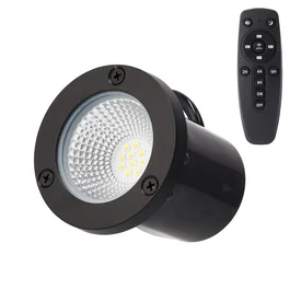 Spot LED pour jardin encastrable 5W IP65 à température de couleur réglable (CCT) avec télécommande, pour éclairage extérieur