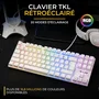 Glab KEYZ MERCURY EX Clavier Gamer Mécanique Switch Rouge TKL Blanc RGB