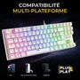 Glab KEYZ MERCURY EX Clavier Gamer Mécanique Switch Rouge TKL Blanc RGB