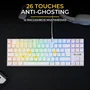 Glab KEYZ MERCURY EX Clavier Gamer Mécanique Switch Rouge TKL Blanc RGB