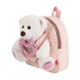 PERLETTI Mochila Sac à Dos avec Peluche Ours Teddy 27 cm, Taille: 27x21x9 cm