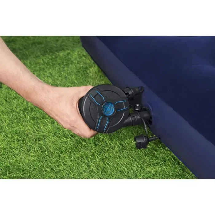 Bestway 62254 Gonfleur électrique à piles Powertouch - 430 L/min, 3 adaptateurs - Compact pour produits gonflables