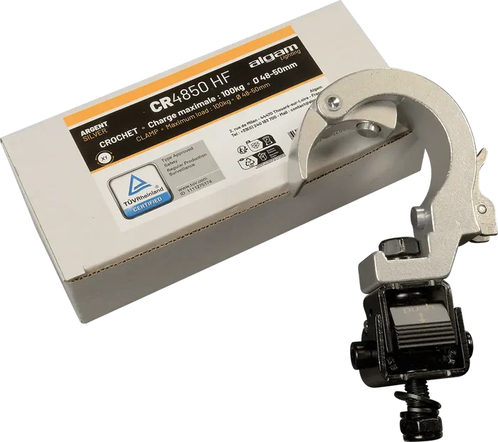 ALGAMLIGHT Abrazadera pour Tube Ø 48-50 mm, Aluminium, Charge Max 100 kg, Pivot 90°