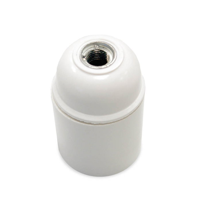 GSC Evolution Porte-lampe en bakélite lisse blanc E27 GSC Evolution Porte-lampe en bakélite lisse blanc E27