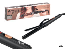 Argon Fer à Friser 25 mm Noir Doré Soft Touch Température 190°C Câble 1.8 m (Set de 6)