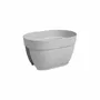 Artevasi Jardinière de Balcon CAPRI CAMPANA - 40 L - Gris Clair - Dimensions 39 x 25,6 x 22,5 cm - Plastique Léger et Résistant